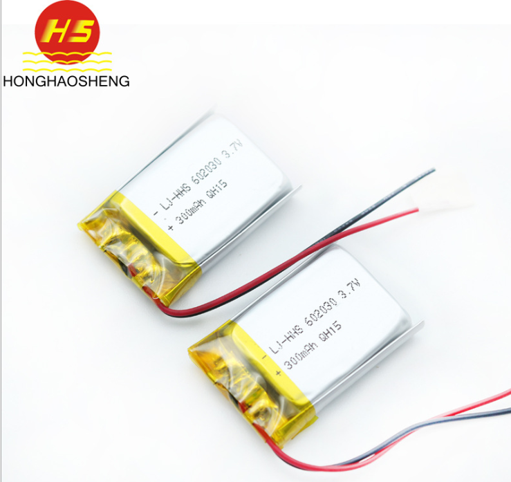 602030 300mah聚合物锂电池 3.7v电子锁LED灯具智能穿戴产品电池